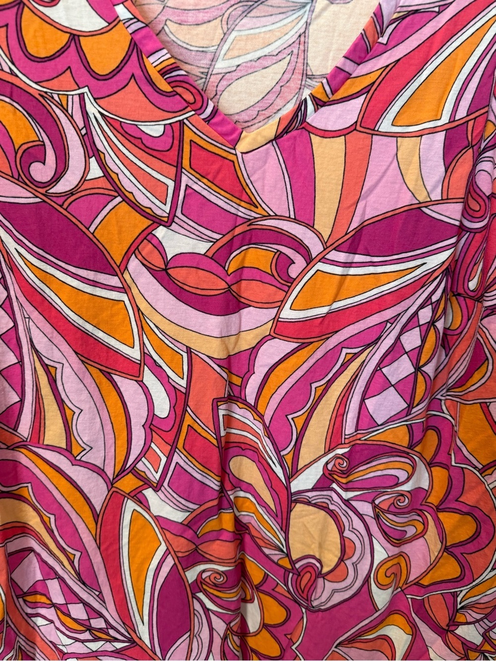 # Belle by Kim Gravel Colorful 70’s Print Two-Piece Matching Set 2X - Picture 3 of 7
